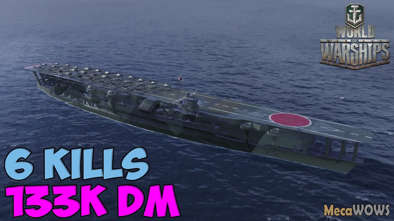 World Of WarShips | Kaga B | 6 KILLS | 133K Damage - Replay Gameplay 4K ...