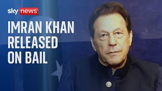 Former Pakistan Prime Minister Imran Khan released on bail