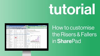 ShareScope (formerly SharePad) - customised Risers \u0026 Fallers  | Tutorial