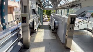 【逆走防止ブザー作動】千葉都市モノレール市役所前駅の改札外エスカレーター