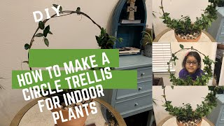 CIRCLE TRELLIS for Indoor Plants || Malayalam tutorial || Home Decor