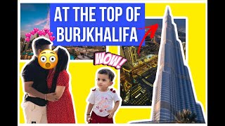 At The Top ബുർജ് ഖലീഫ 😱 World’s Tallest Building #burjkhalifa #dubai #couple #dubaimall #turkey