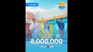 GCash summer anthem by SB19 has now reached 8M+ views on the official MV! 🌴☀️🏖 #SB19 #SB19forGCash