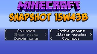 Minecraft 1.9 Snapshot 15w43b Subtitles \u0026 Endermen Vwooping!