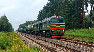 Unexpected guest from Riga! :) 2M62U-0267 (LDZ Cargo) with freight train approaching Daugavpils