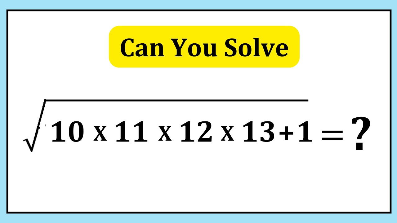 Nice Square Root Math Simplification Problem Youtube