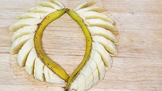 Beautiful banana design #cutting#carving #live#video