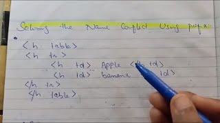 Avoid element name conflicts by using prefix in xml