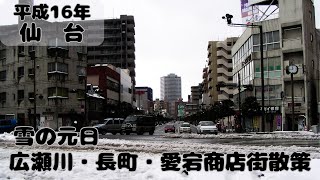 【仙台なつかしの記憶】平成16年雪の元日に長町・愛宕商店街そして広瀬川を散策