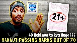 🔥MAKAUT Semester PASSING MARKS 21+ or 40+ out of 100/70😱⚠️#makautsemester #passing_marks