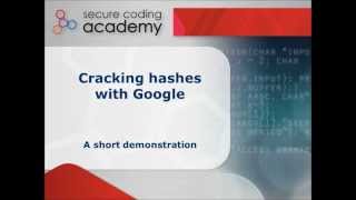 Cracking hashes with Google