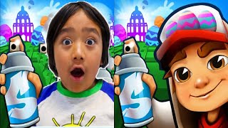 Tag with Ryan vs Subway Surfers World Tour - Run Gameplay with Combo Panda