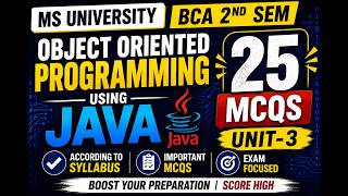 Object Oriented Programming using JAVA 25 MCQs on Class | Inheritance | Interface | BJ SCHOLARS