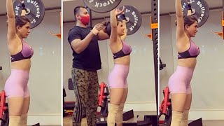 Actress Samantha Heavy Weight GYM Workout Video With Her Trainer | Samantha Latest Video | TV