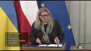 Barbara Zdrojewska - ws. ustawa budżetowa [11 stycznia 2023r.]