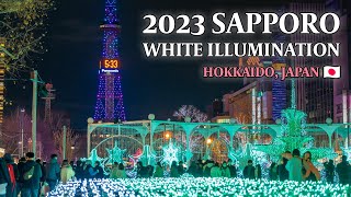 Sapporo Christmas Eve Night Walk 🎄✨❄️ | Hokkaido, Japan 🇯🇵 | 4K Walking Tour City Ambience Sounds