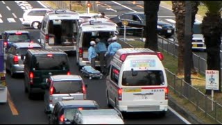 消防車緊急走行【448】堺市消防局　救急搬送中の接触事故現場【Japanese fire enjine】