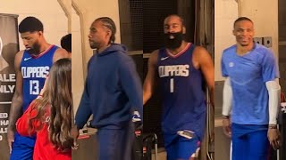 Kawhi, Westbrook, James Harden And Paul George Immediately After Clippers Game 1