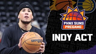 Devin Booker is back as the Phoenix Suns, without Kevin Durant, take on the Indiana Pacers
