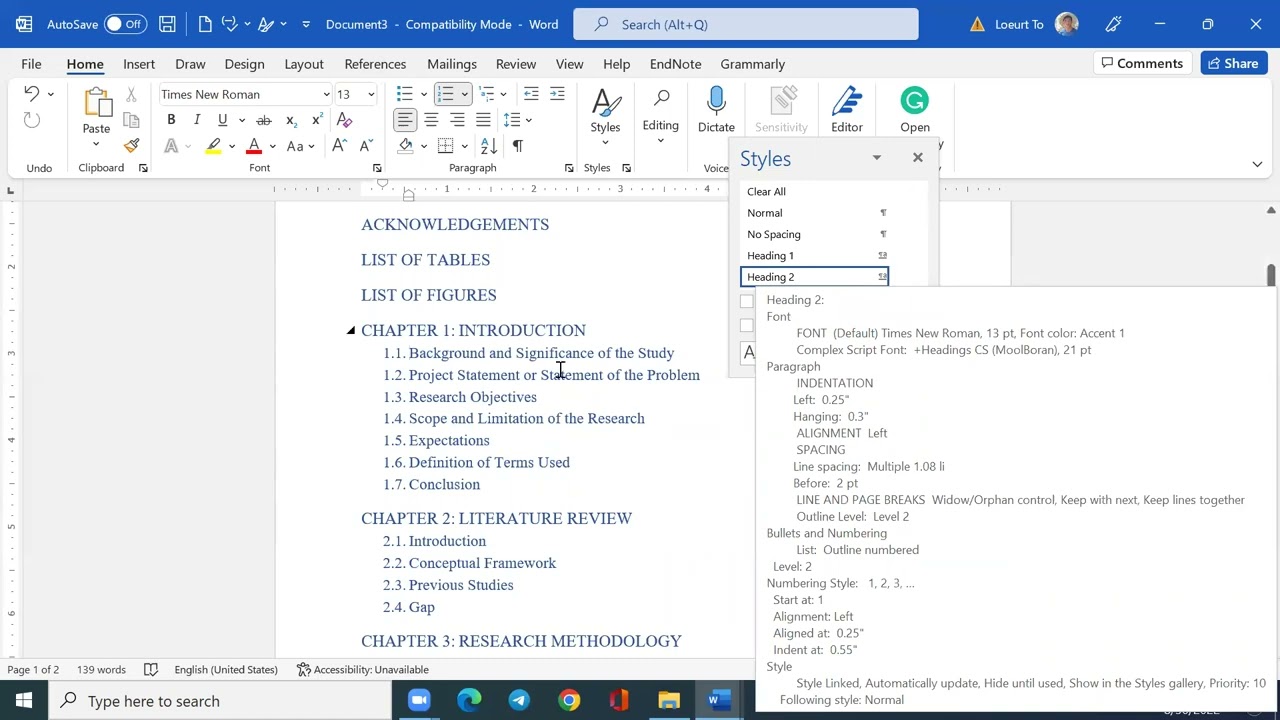 Thesis Formatting Youtube