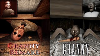 Granny Remake 3.2: Jumpscare under the bed // ORIGINAL vs REMAKE █ Horror Game █