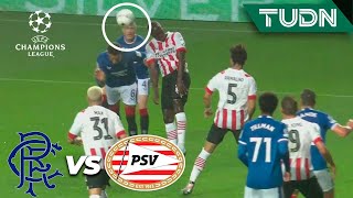 ¡El VAR les dice que no! | Rangers 0-0 PSV Eindhoven | UEFA Champions League 2022 PLAY OFFS | TUDN