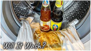 EXPERIMENT! Thai SWEET CHILLI \u0026 SOY SAUCE! Will It Wash? - BOSCH Series 6 I-dos Washing Machine