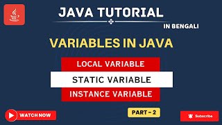 variables in java | Local, Static and Instance variables in Java - Part 2