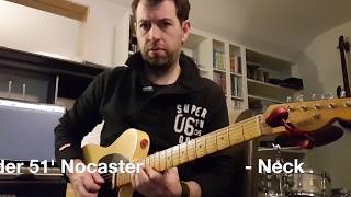 Telecaster Pickups Comparison - Fender Nocaster and Lollar Tele Special  Pickups