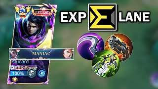 MANIAC!! ALUCARD EXP LANE BEST BUILD \u0026 EMBLEM 2025 | MOBILE LEGENDS