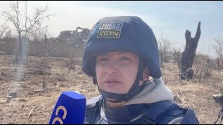 CGTN correspondent Dmitriy Maslak visits battlefield in Donetsk