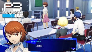 Yukari jealous of Aigis as she sits next to P3MC Makoto | Persona 3 Reload