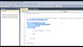 For Next Loop in Visual Basic Tutorial With a List Box - VB.Net Algorithm