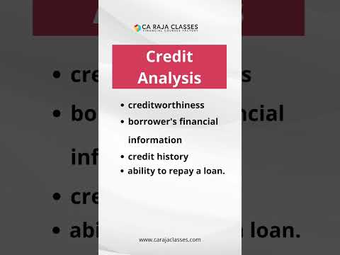 Credit analysis vs financial analysis