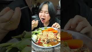 หอยเชอรี่ #mukbang #ตำซั่วข้าวปุ้น #หอยเชอรี่ #eating #eatingspicyfood