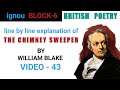 THE CHIMNEY SWEEPER by William Blake | LINE BY LINE EXPLANATION |