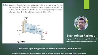 2-95 Stress and Strain Chapter (2) Mechanics of materials Beer \u0026 Johnston