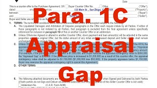 Appraisal Gap - Paragraph 1C Counter Offer - CAR Form SCO, BCO, SMCO