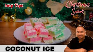 Easy No-Cook Coconut Ice Recipe | Classic 4-Ingredient Christmas Sweet | Kid-Friendly Holiday Treats