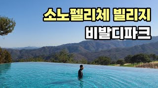 홍천 소노펠리체 빌리지 비발디파크 후기 / 골드 그랜드 / 인피니티풀 / 근처맛집 송어골