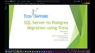 SQL Server to Postgres data migration using Trino