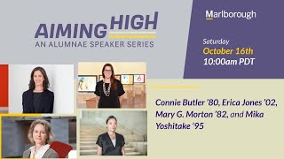 Aiming High: Connie Butler ’80, Erica Jones ’02, Mary G  Morton ’82, and Mika Yoshitake ’95