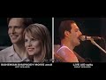 BOHEMIAN RHAPSODY MOVIE 2018 [LIVE AID] Side by Side w the QUEEN LIVE AID 1985