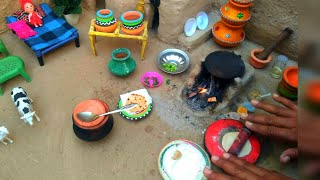 Miniature Matar Gosht Recipe With Chapati l Matar Chicken Sabzi +Roti l Minidesikitchen