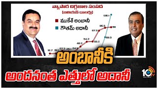 అంబానీ‎కి అందనంత ఎత్తులో అదానీ | Adani Vs Ambani The battle of Indian Tycoons | 10TV