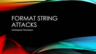 FORMAT STRING ATTACKS (Class Assignment)