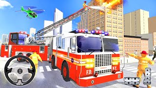 Real Fire Truck Driving Simulator | Emergency Rescue Service - Firefighter Game - Android GamePlay