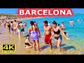 Barcelona Spain, Beach Walking tour, Barceloneta Beach 2022