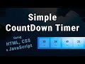 Create a Simple Countdown Timer using HTML CSS & JavaScript