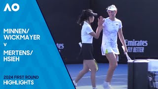 Wickmayer/Minnen v Hsieh/Mertens Highlights | Australian Open 2024 First Round